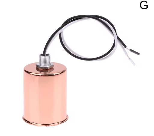 E27 Ceramic Screw Light Socket Round LED Filament Lamp Holder for Indoor Use