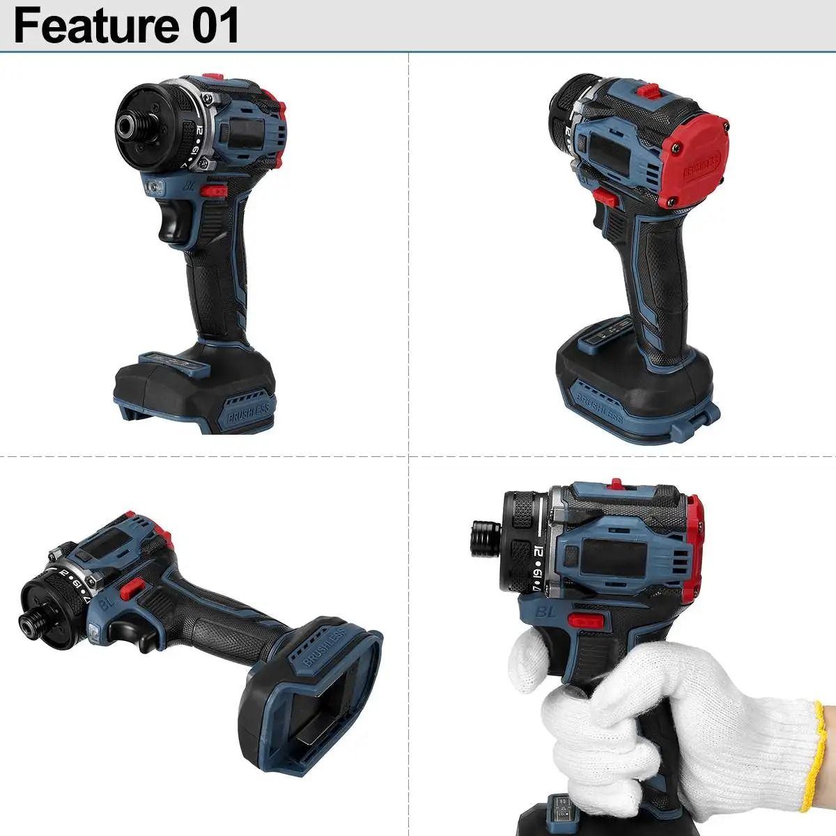 1/4 Inch 4000rpm Brushless Electric Screwdriver for 18V Battery Systems