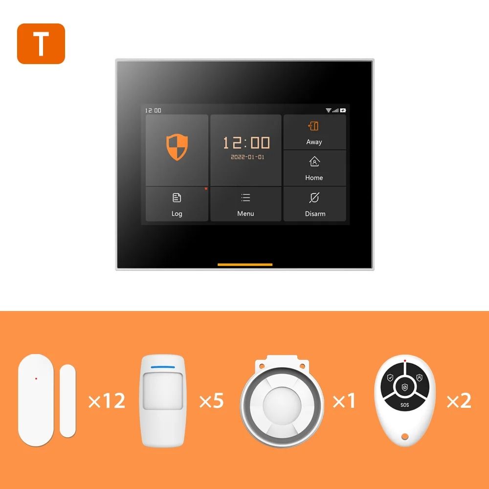 Smart WiFi Home Security Hub – 4.3 Inch Touchscreen Protection Kit