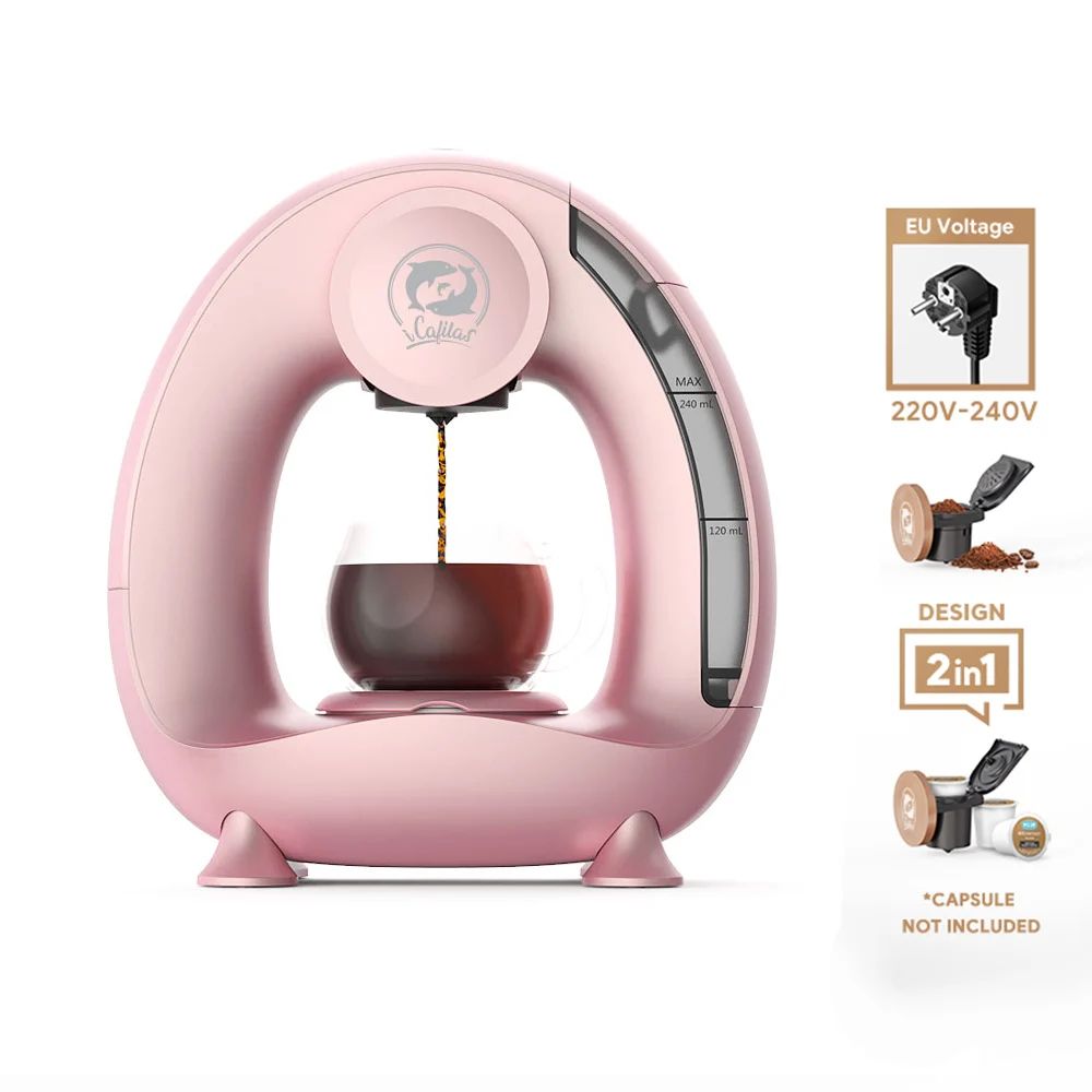 BrewGo Portable Coffee Maker – Quiet Travel Capsule & Ground Coffee Machine
