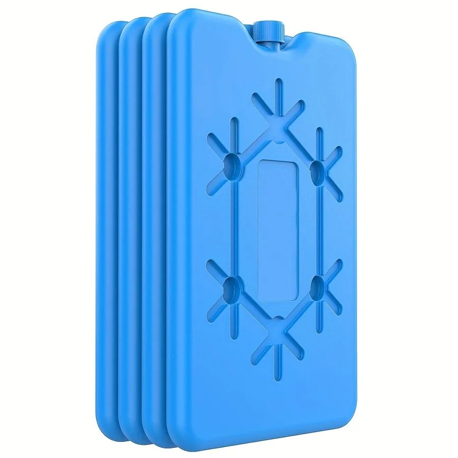 4pcs Blue Reusable Ultra Thin Ice Pack Cooling Pad for Food Storage