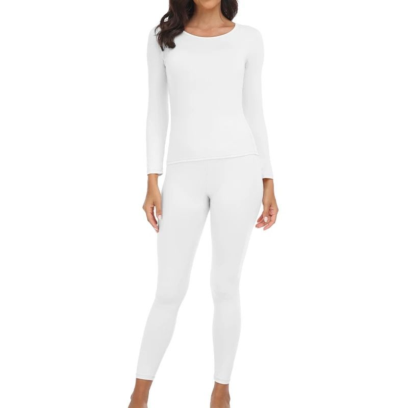Womens Thermal Underwear Set Long Johns with Polyester Lining