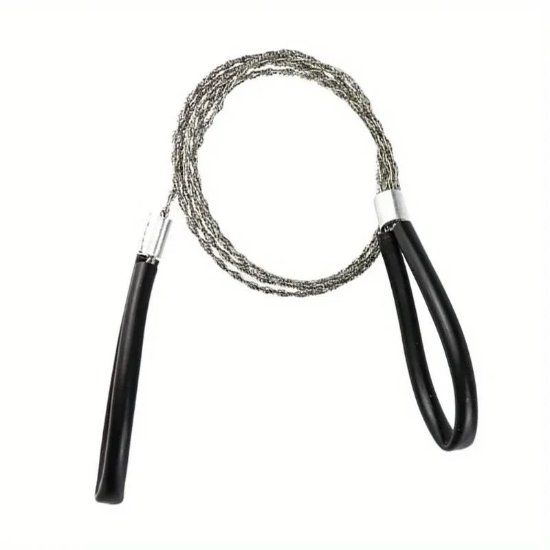 Portable Stainless Steel Wire Saw for Outdoor Survival and Camping