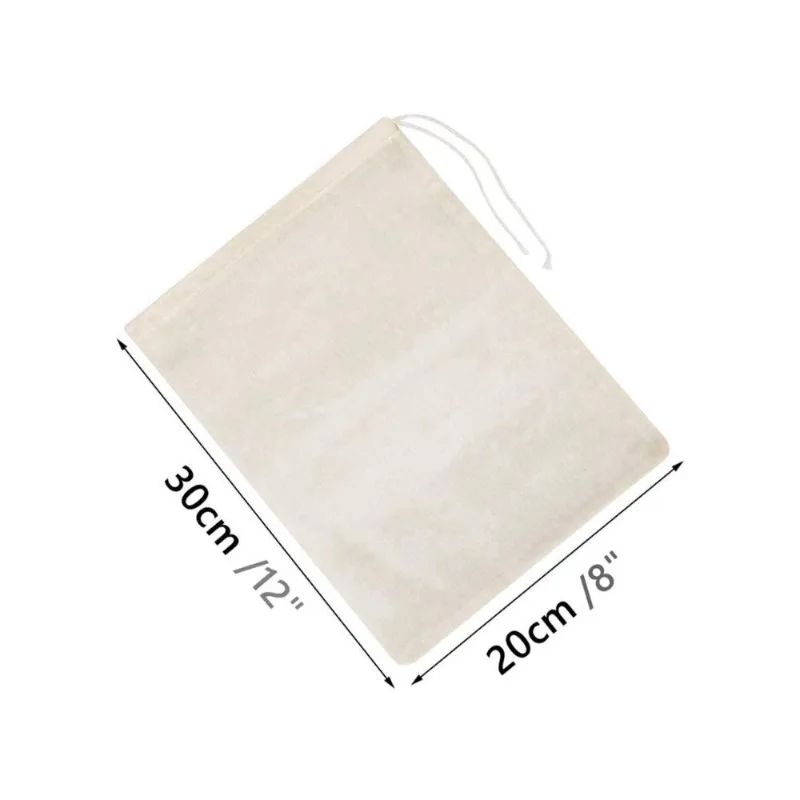Premium Reusable Muslin Filter & Strainer Bags for Tea, Nut Milk, and Cold Brew