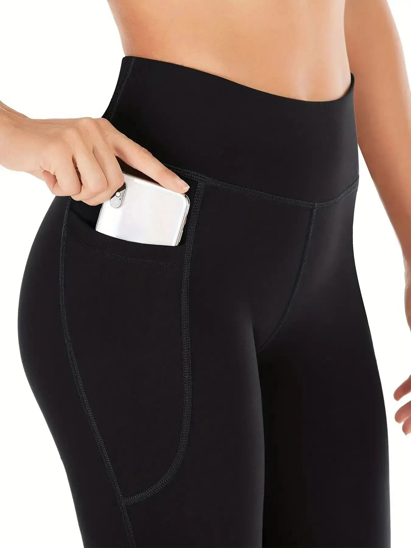 Womens High-Waist Flared Yoga Pants with Pockets – Tummy Control Stretch Fit