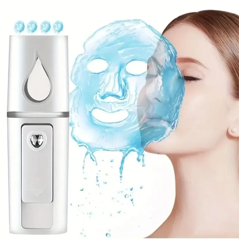 Facial Steamer Device, Mini Portable Humidifier, Cold Spray Hydrating Nano Mister