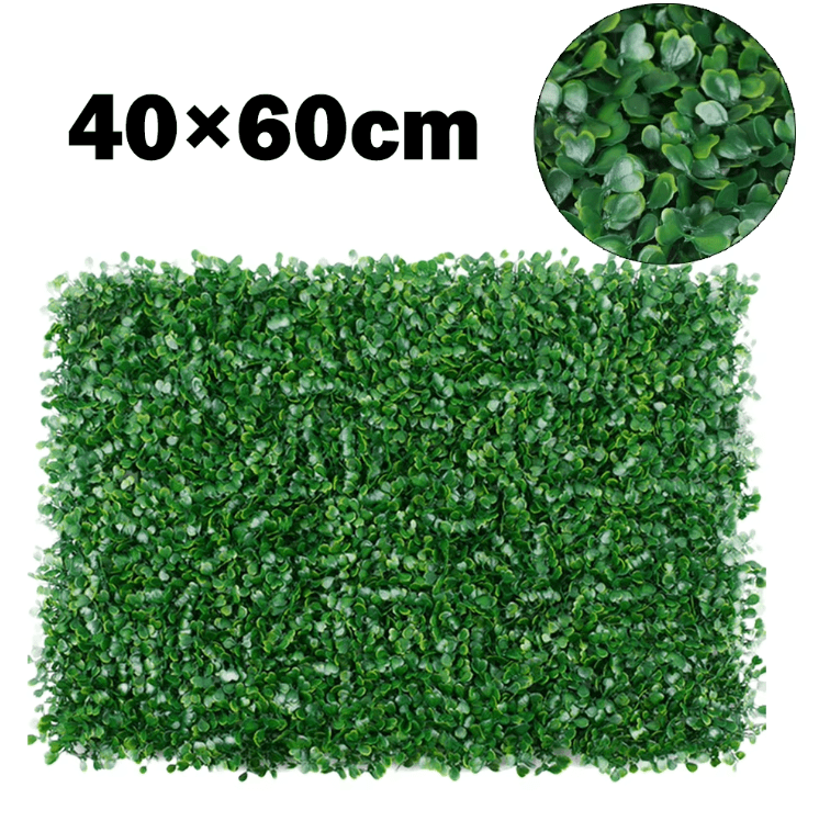 40x60cm Artificial Plant Wall Panels Lush Green Hedge Mat for Indoor & Outdoor Decor