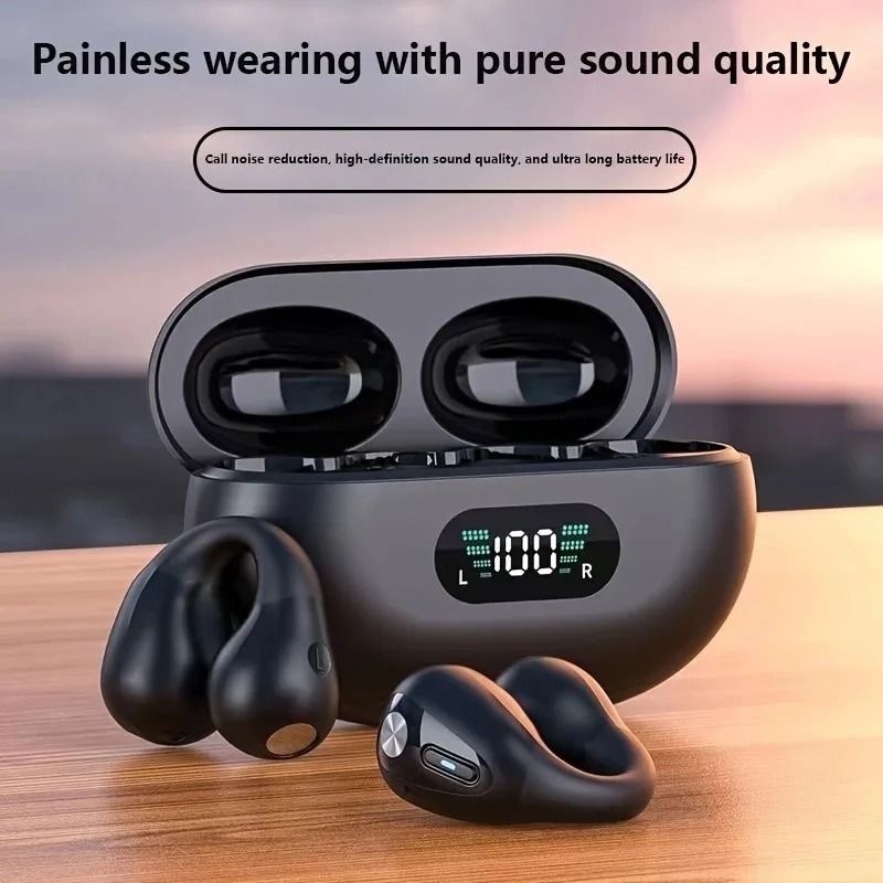 S22 X22 Clip-On Wireless Earbuds with ANC and Digital Display