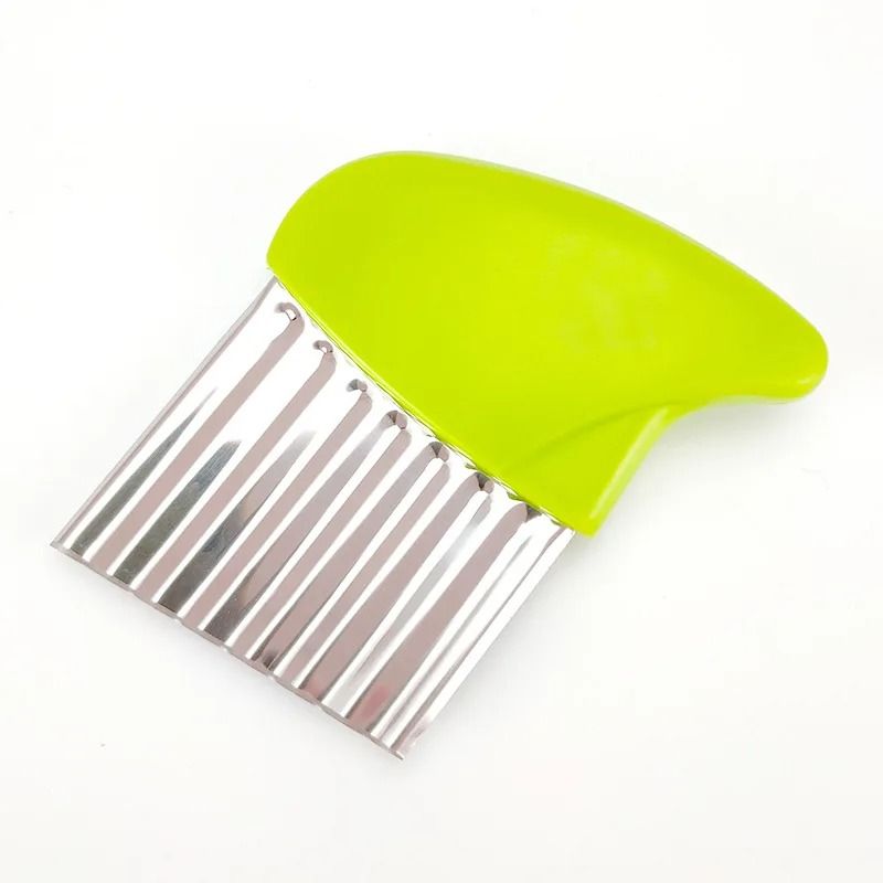 Premium Stainless Steel Wavy Potato Cutter and French Fries Slicer Set