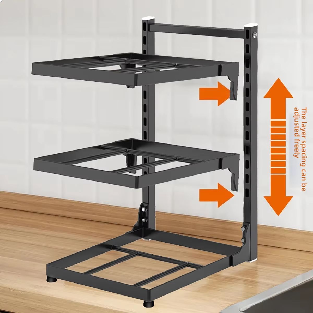 FlexiStack Adjustable Kitchen Pot Rack 2–4 Tier Space Saving Under Sink Organizer