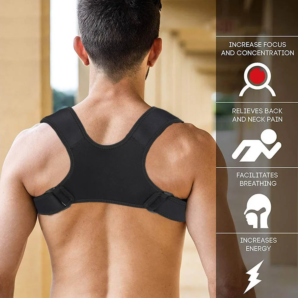 Clavicle and Spine Posture Corrector for Men and Women, Adjustable Shoulder Brace for Back Fracture Support