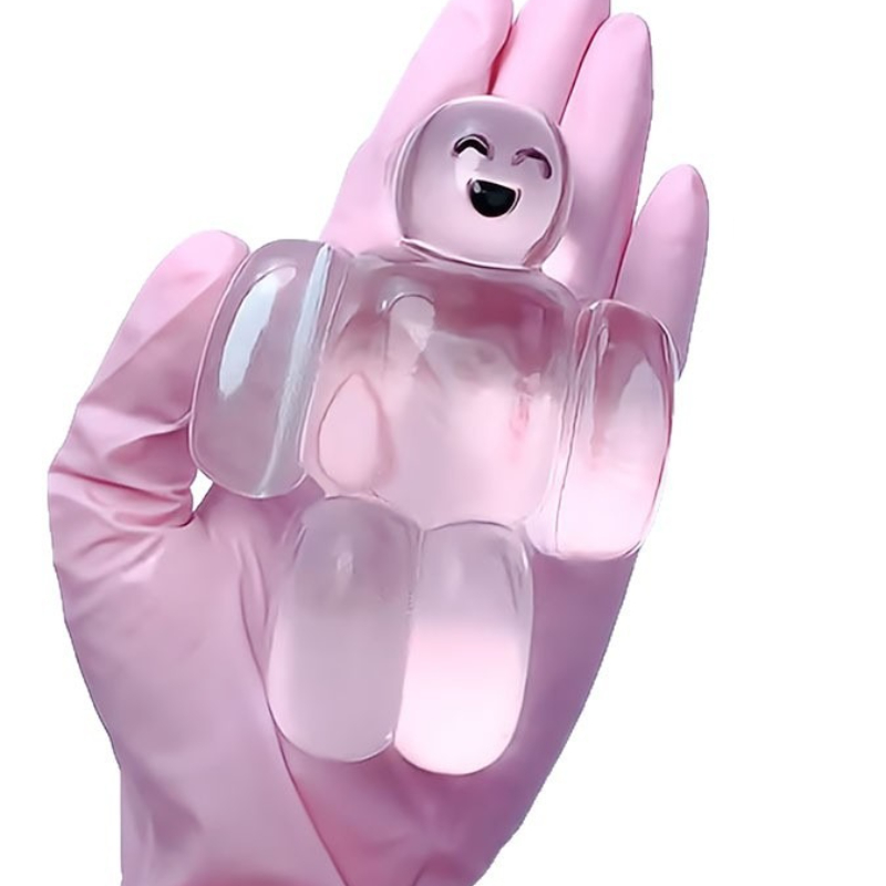 Transparent Jelly Robot Stress Relief Toy - Soft Slow Rebound Water Sense, Cartoon Gift for Kids and Adults