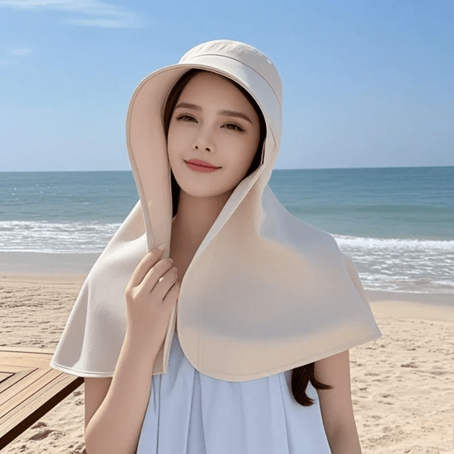 SunGuard Womens UV Protection Wide Brim Hat with Face and Neck Cover