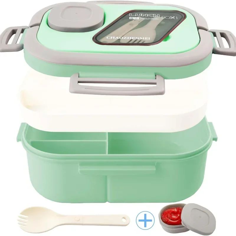 40.5 Oz Bento Lunch Box Leakproof 4 Compartment Food Container