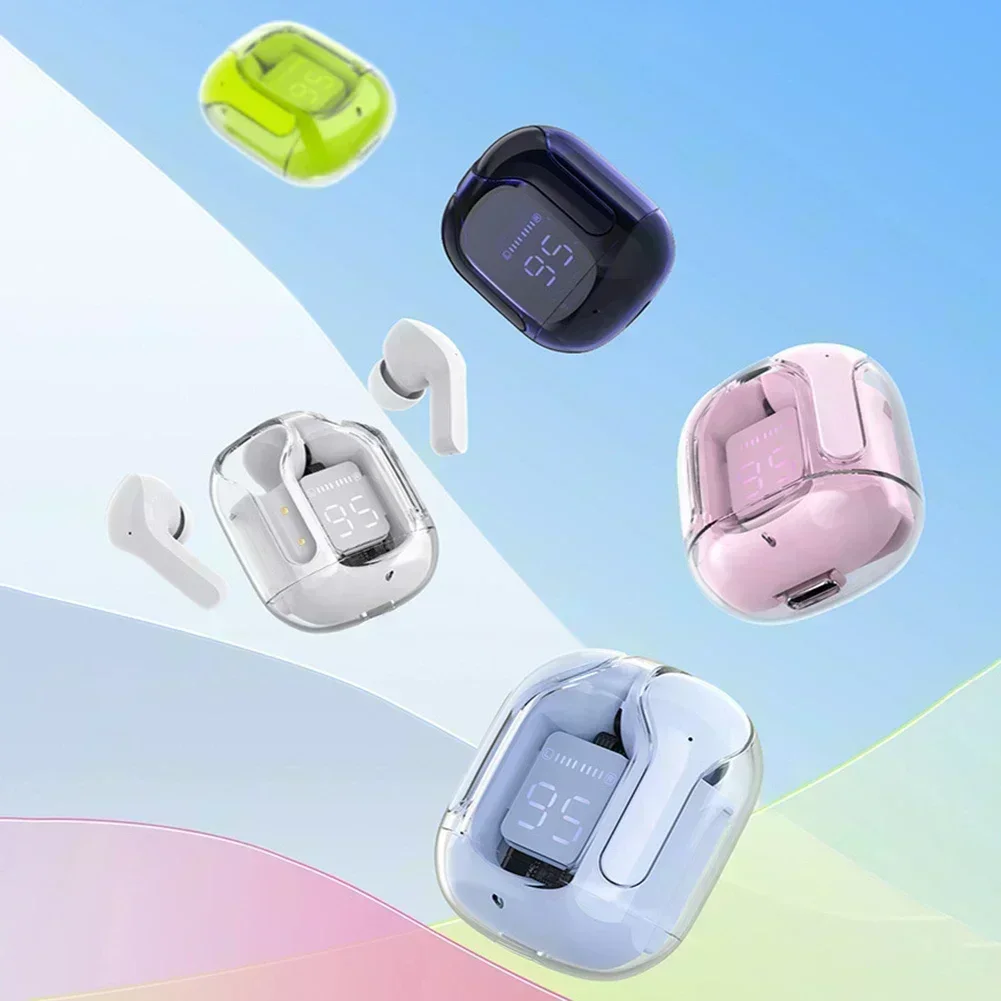 Smart LED Bluetooth Earbuds Wireless Mini TWS Headphones with Noise Cancelling Mic