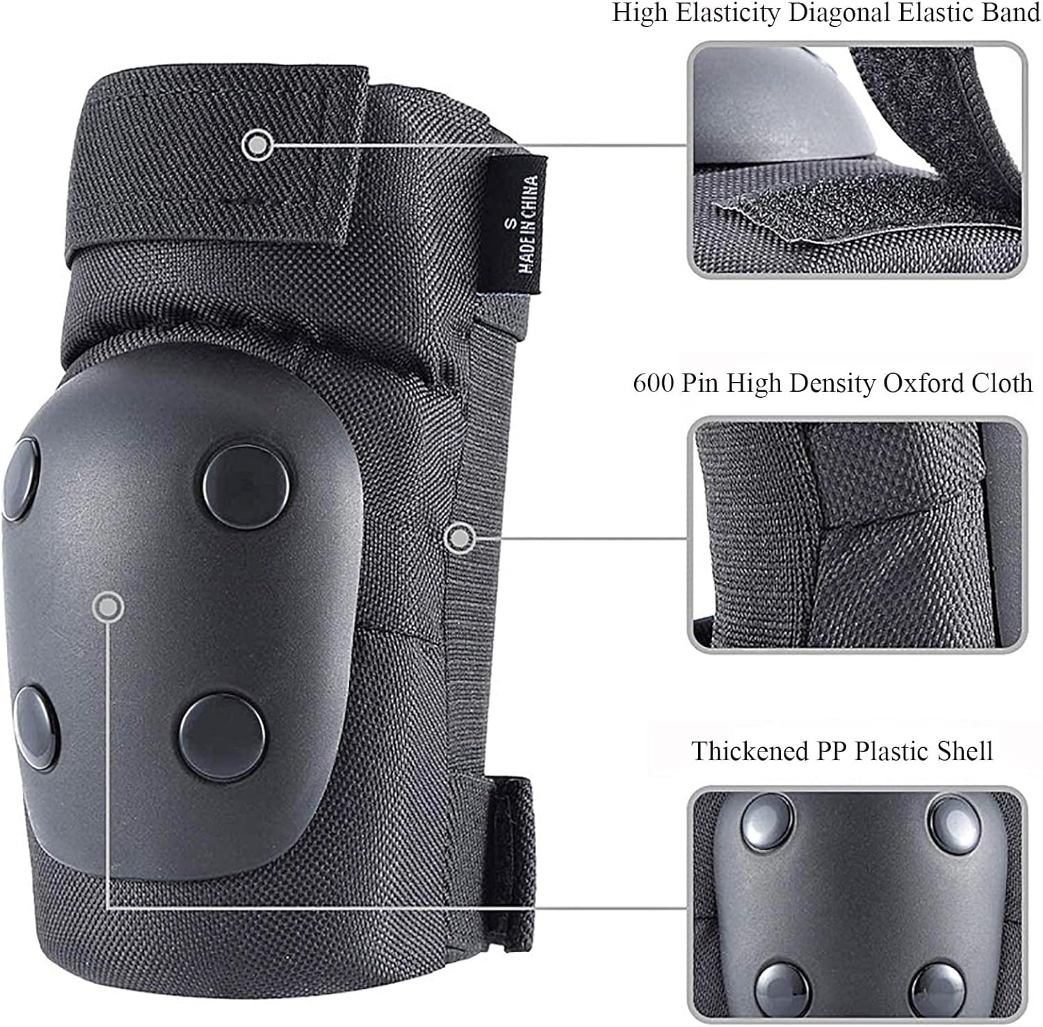 Roller Skating Protective Gear Set Knee Pads, Elbow Guards, Wrist Guards for Ice Skating, Skateboarding & Biking Train