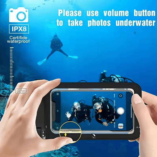 Sealed Waterproof Phone Pouch – Underwater Dry Bag Case with Strap