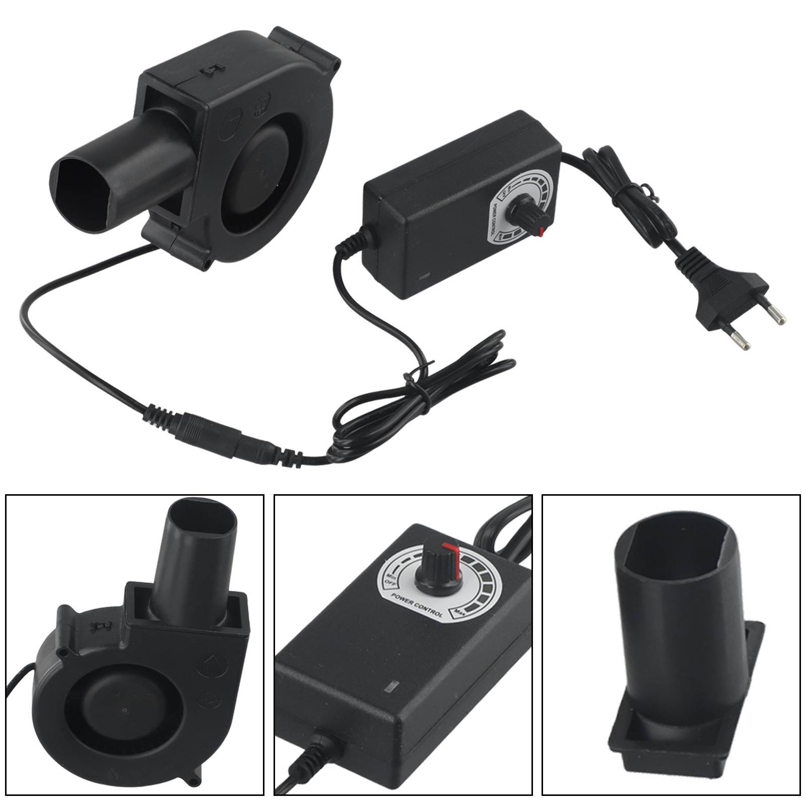 Adjustable Speed BBQ Blower Fan 97mm Portable Ventilation Cooling Fan for Grill Heater and Cabinet Use