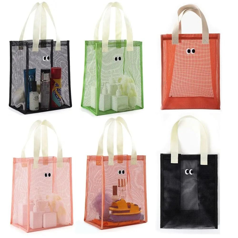 Big Eyes Travel Mesh Handbag – Large Capacity Wash & Swim Pouch – High-Yield Logistical Interaction Hub