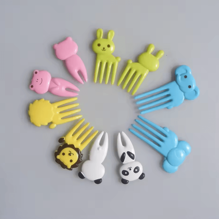 Cute Animal Food Picks Set – Mini Cartoon Fruit Forks for Kids Lunch & Bento