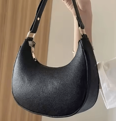 Fashionable Underarm Womens Shoulder Bag Soft PU Leather Trendy Square Handbag