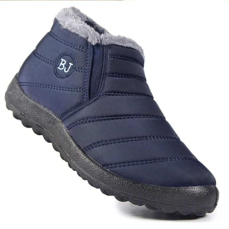 Men Winter Fur Lined Casual Sneakers Lightweight Warm Shoes