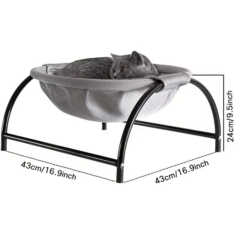 Breathable Cooling Cat Hammock Bed – Elevated Pet Sofa for Comfortable Summer Lounging