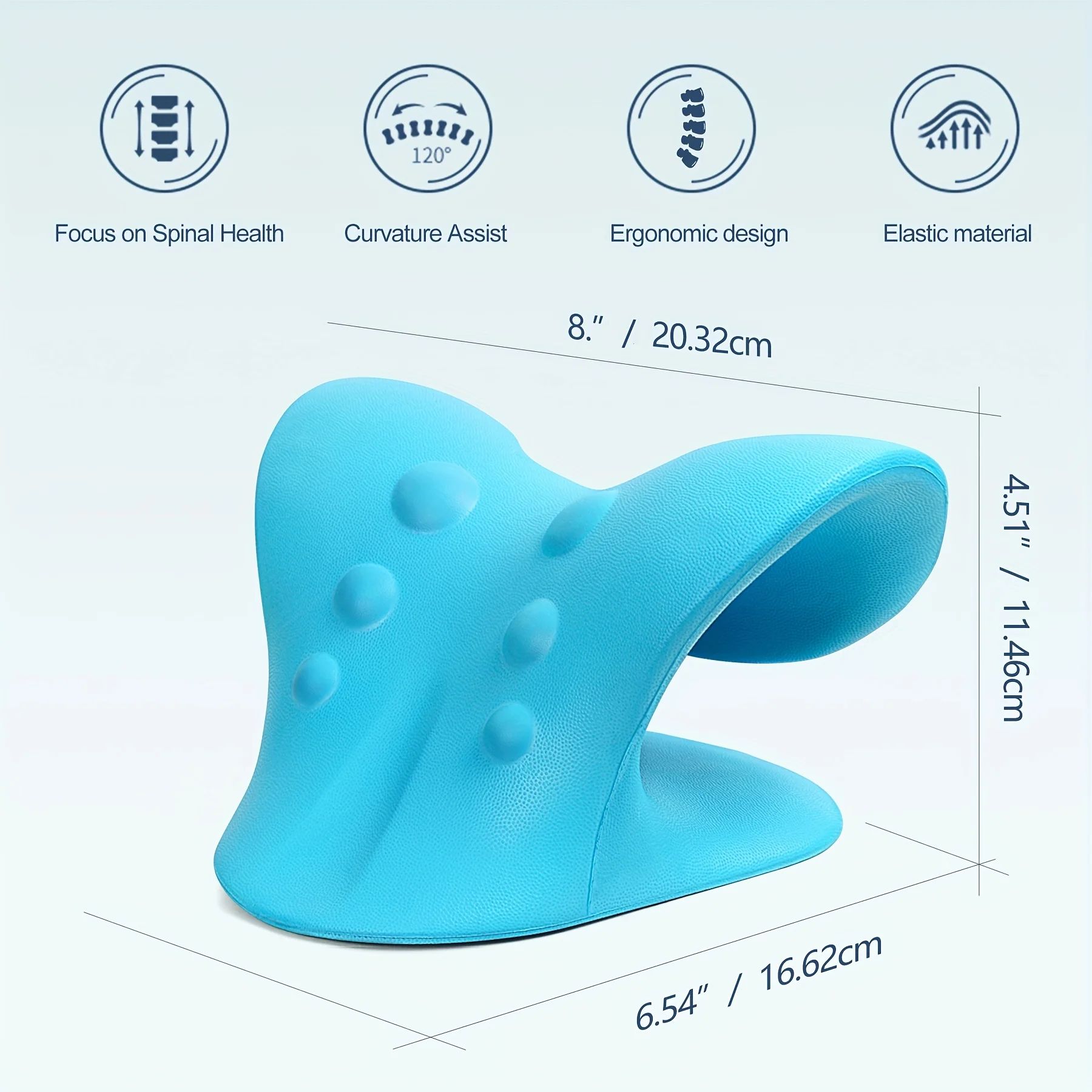 Portable Cervical Traction Neck Pillow - Shoulder Relaxation Corrector for Spinal Alignment, Tension & Neck Pain Relief