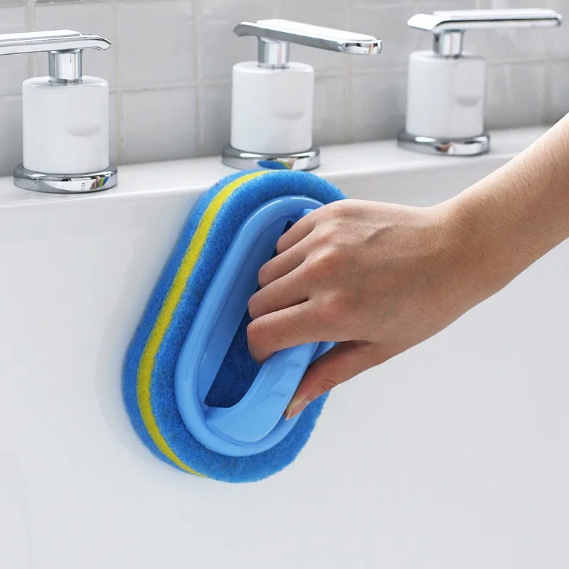 Durable Household Cleaning Brush with Handle Ideal for Dish Soap Kitchen & Bathroom Cleaning