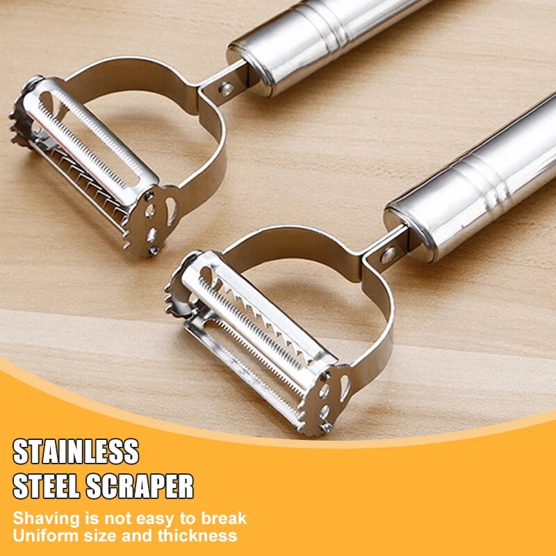 Stainless Steel Double-Head Vegetable Peeler: Multi-Function Kitchen Tool