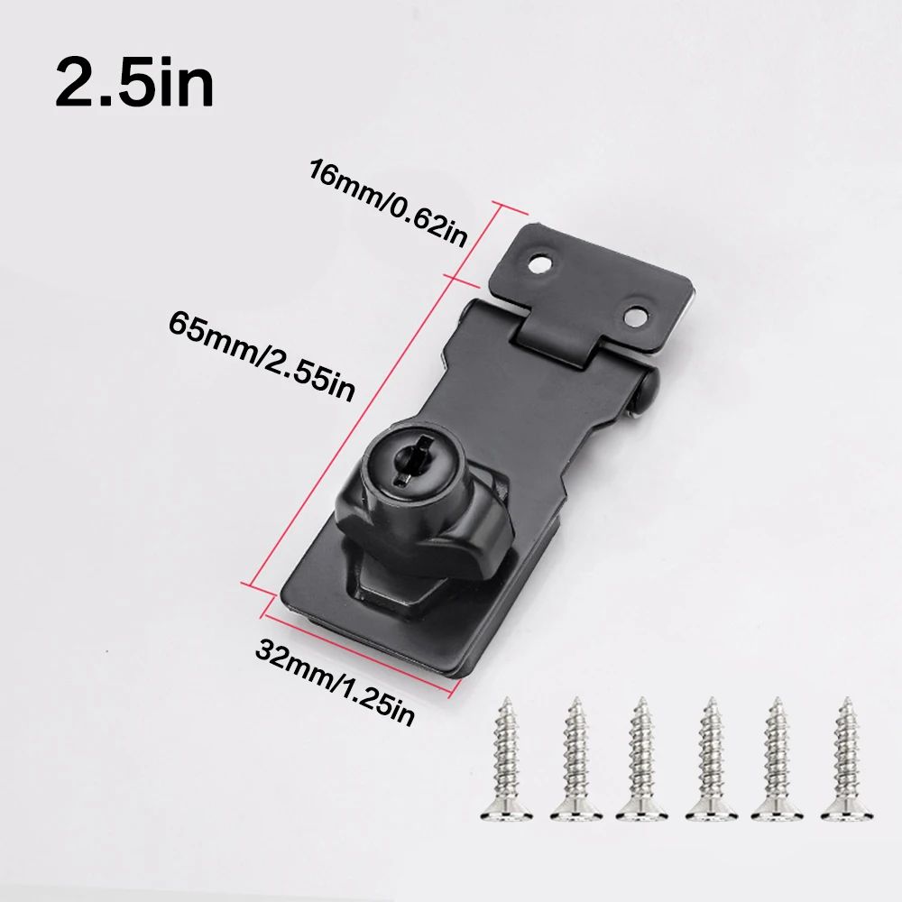 SecureGuard Heavy-Duty Locking Hasp With Keyed Padlock – Cabinet, Shed & Garage Security System