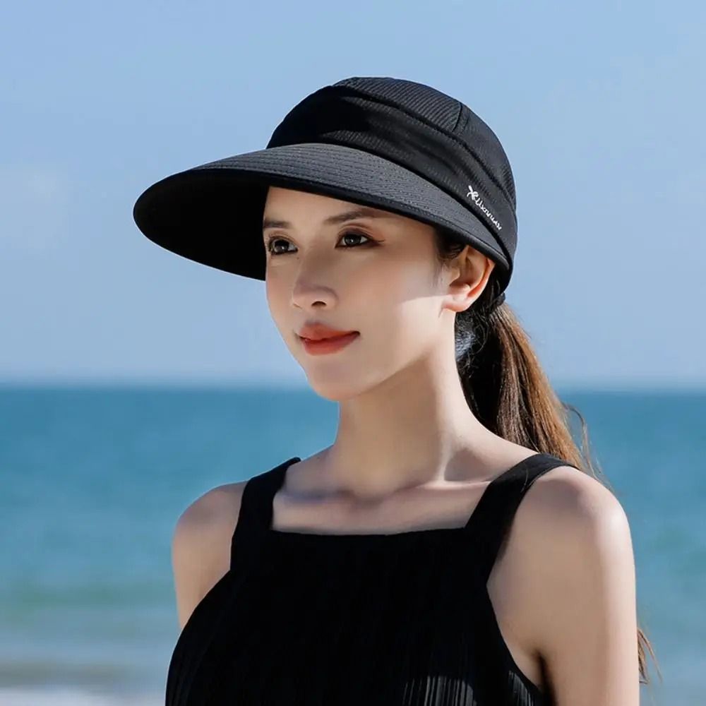 Womens Summer Sun Hat – Detachable Empty-Top Ponytail Cap – High-Yield UV Interaction Hub