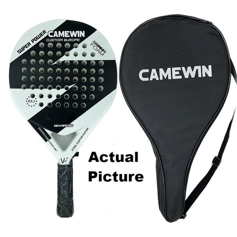 Blue and White Beach Style Carbon Padel Racket