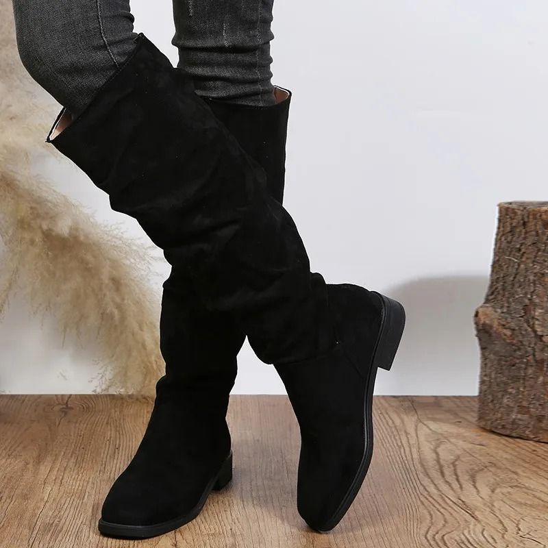 Womens Warm Round Toe Thick Sole Short Boots Stylish Fall Winter Footwear