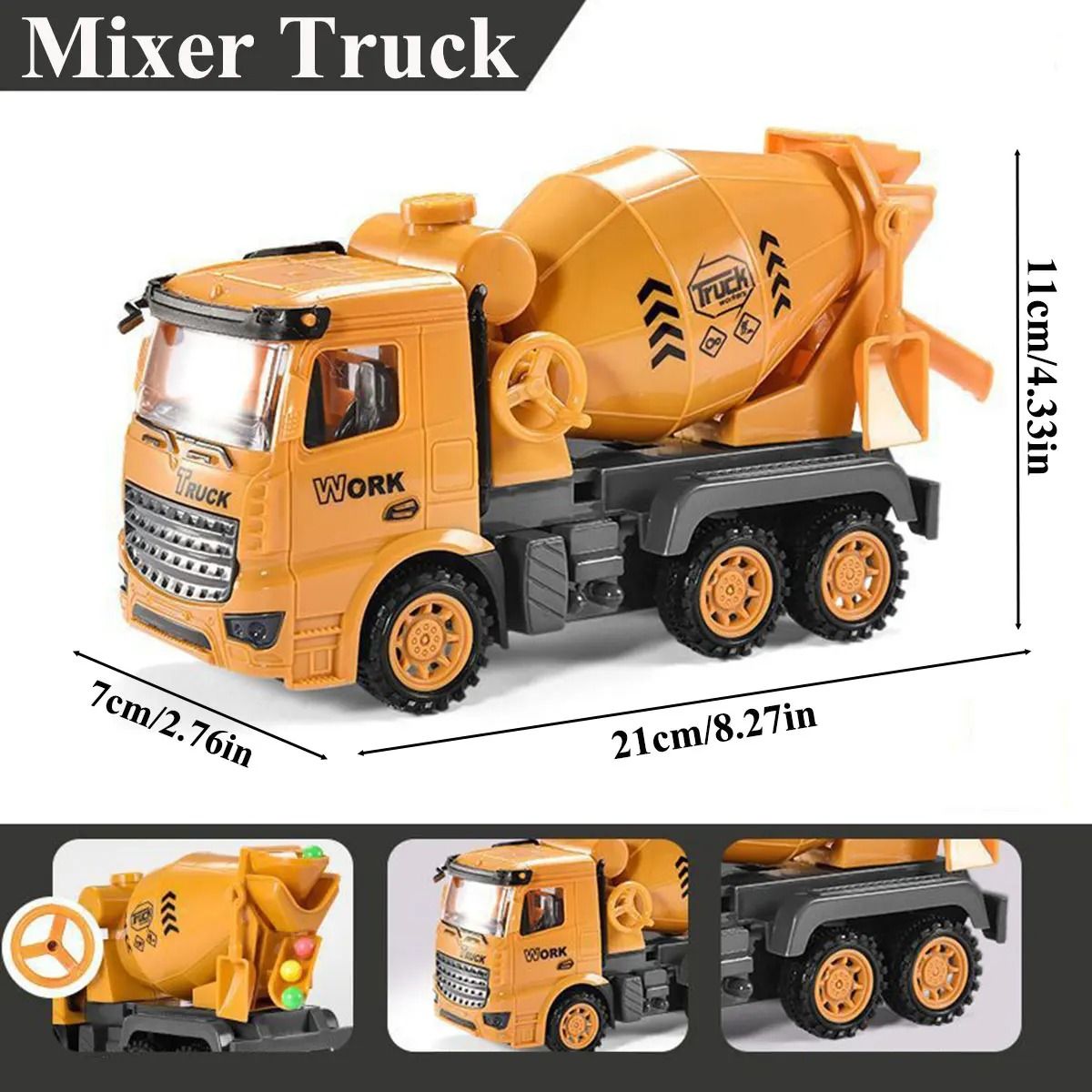 Kids Inertial Engineering Vehicle Toy Construction Truck Model