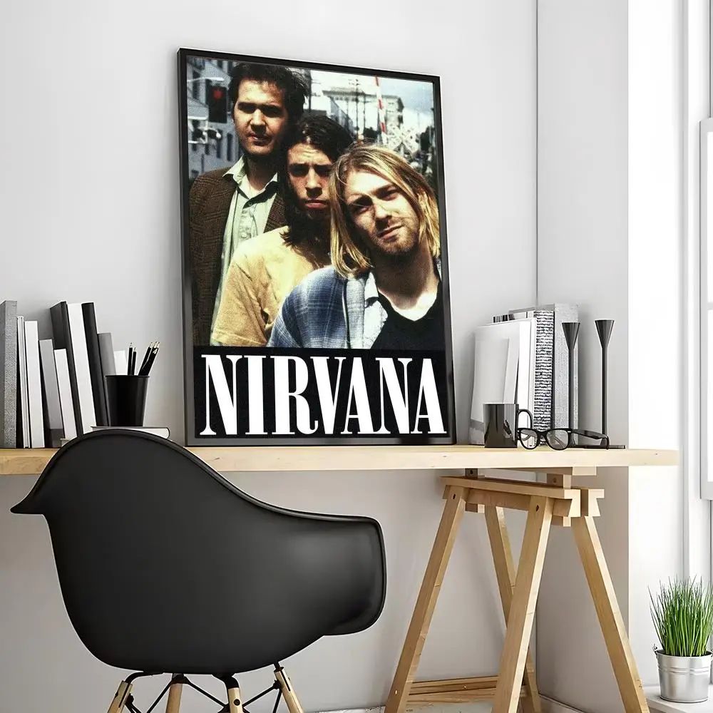 Nirvana Rock Band Calligraphy Canvas Poster