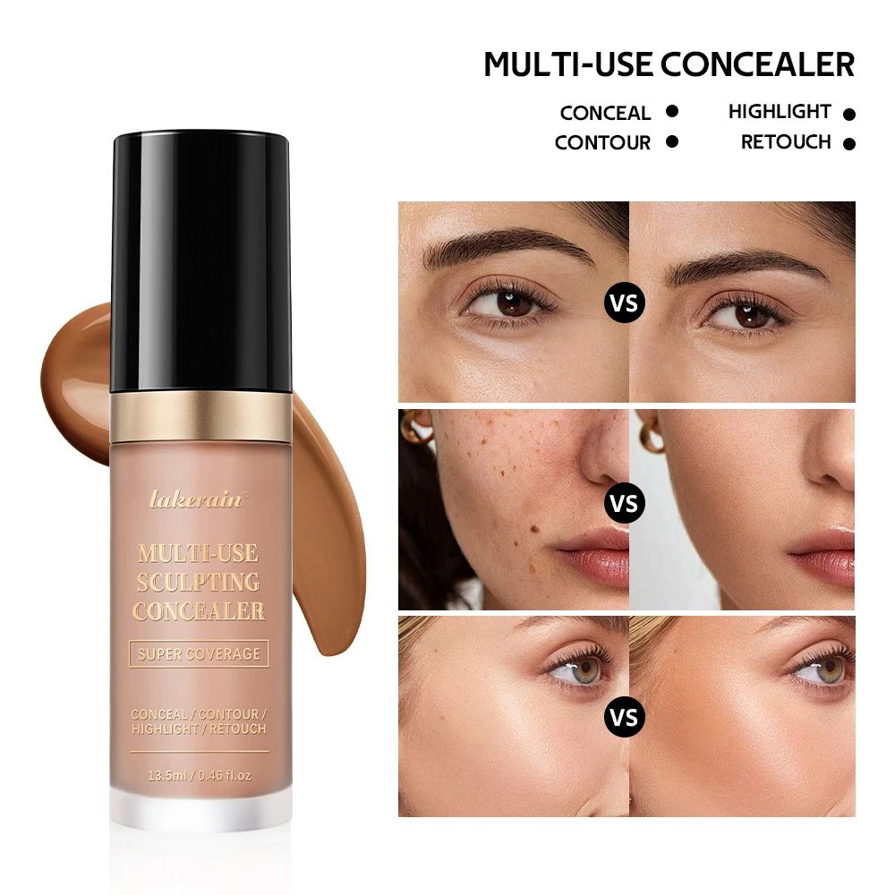Flawless Multi Use Concealer Cream Long Lasting Foundation Concealer Hydrating Oil Free Contour & Highlight Makeup