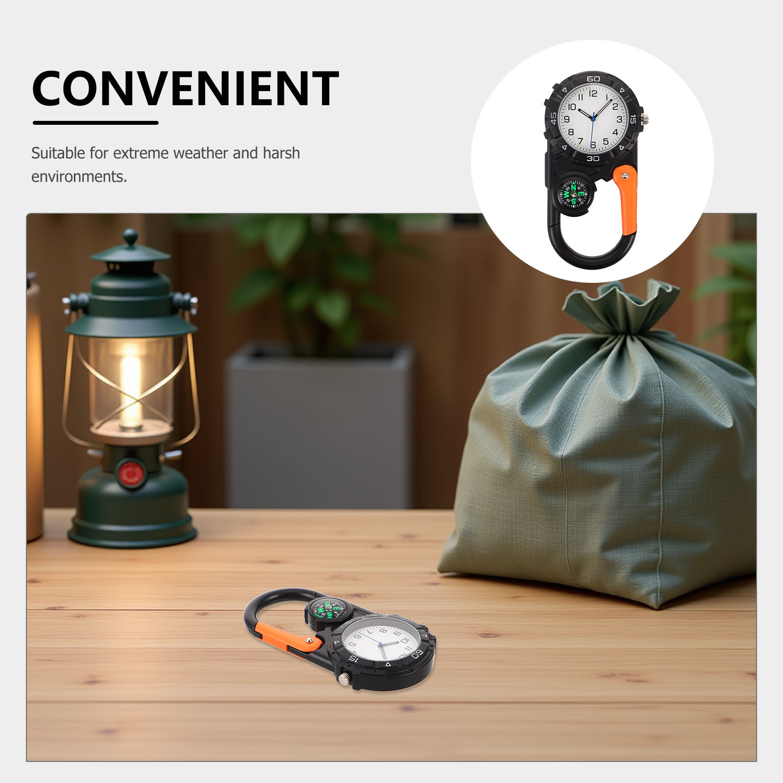 Terrain Carabiner Compass Keychain  Ultimate Outdoor Navigation Gear