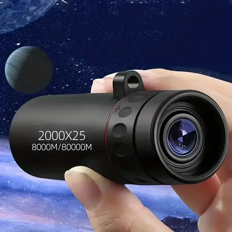 Outdoor HD Monocular Telescope with Holder  Perfect for Camping, Hunting, and Birdwatching