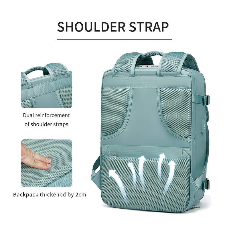 Waterproof Business Laptop Backpack, Women Travel Backpack with Shoe Bag