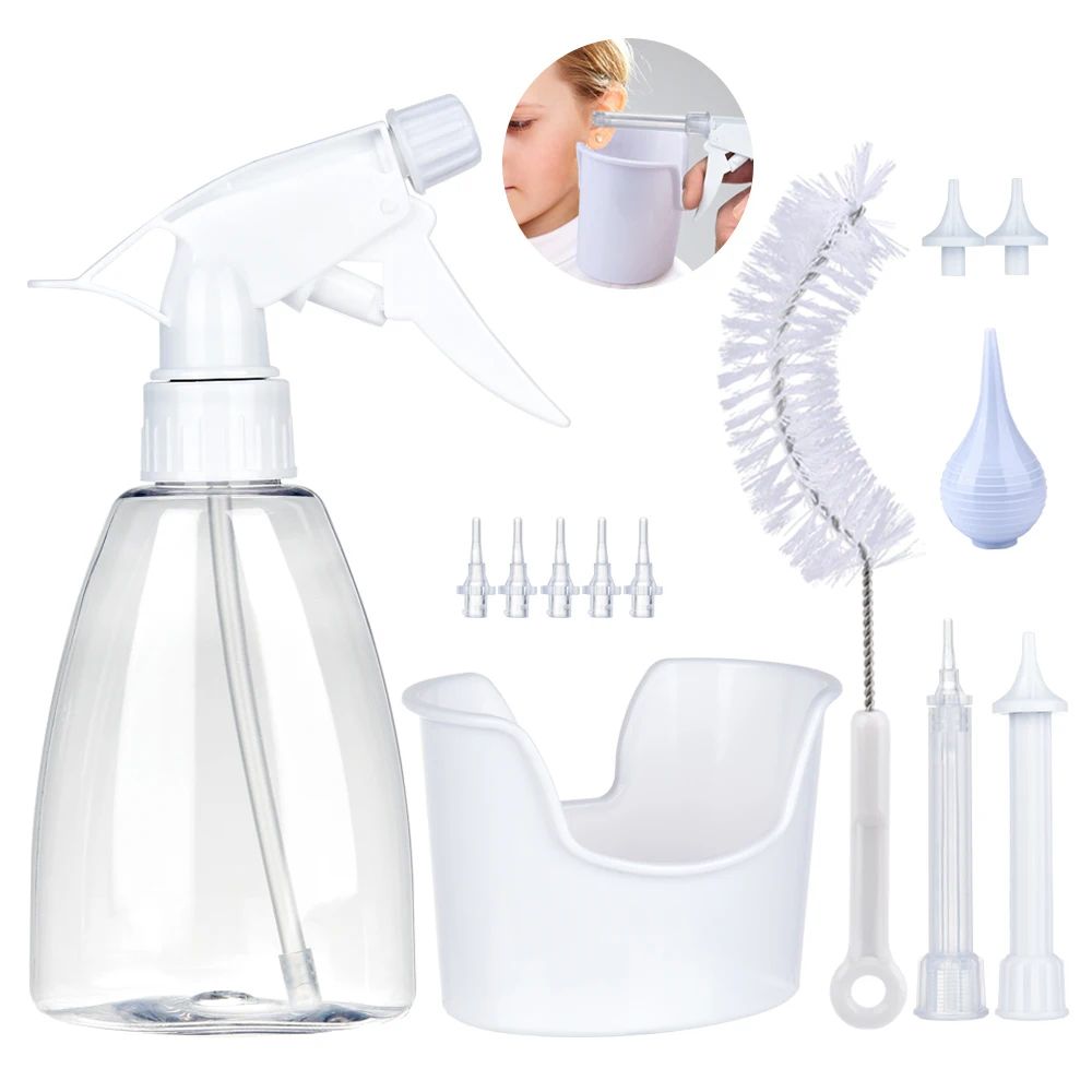 300ml Ear Irrigation System Kit - Portable Ear Wash Bottle for Gentle Wax Removal (Adults & Kids)