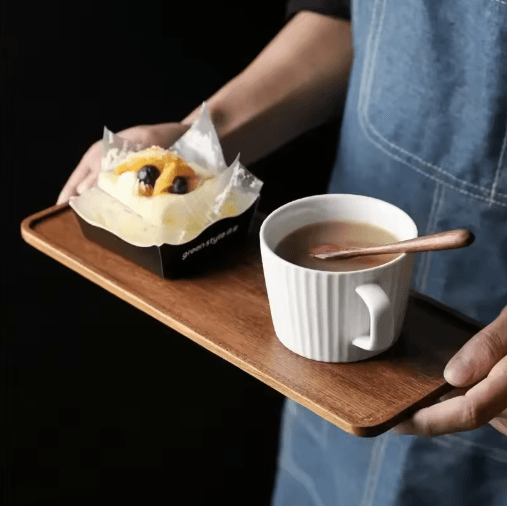 Acacia Wood Rectangular Serving Tray and Long Charcuterie Board