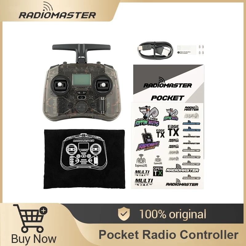 Radiomaster Pocket Hall Gimbal Transmitter | Lightweight Portable Remote Control with Foldable Antenna
