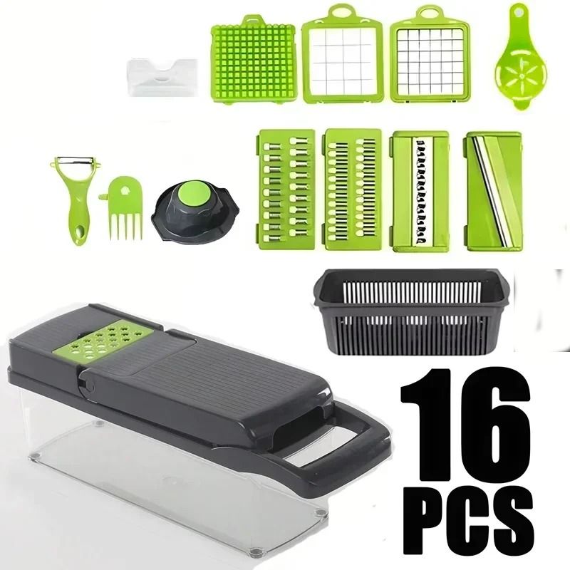 5 in 1 Vegetable Cutter Handheld Food Chopper Slicer and Grater