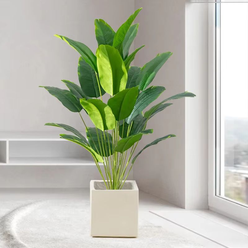 Large Artificial Tropical Palm and Banana Leaf Decor Plant for Home and Garden