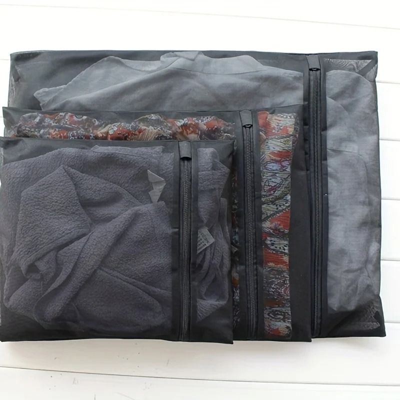 3 Pack Heavy Duty Mesh Laundry Bags for Washing Machine Use and Clothing Protection