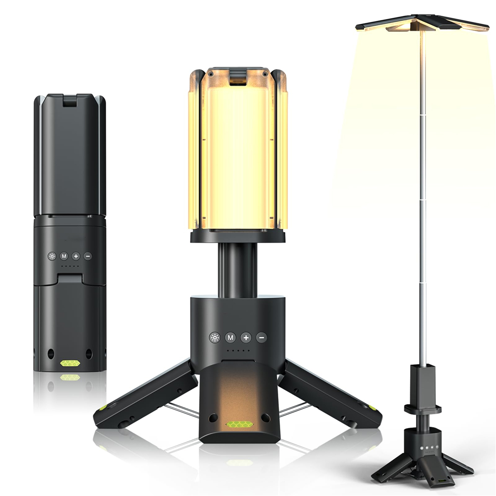Rechargeable LED Camping Lantern with Magnetic Base & Telescopic Design Super Bright LM Outdoor Hiking