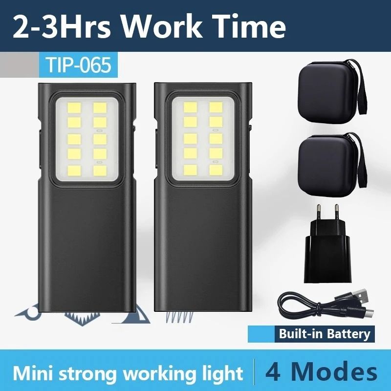 Mini EDC LED Flashlight Keychain Light with USB Rechargeable Battery