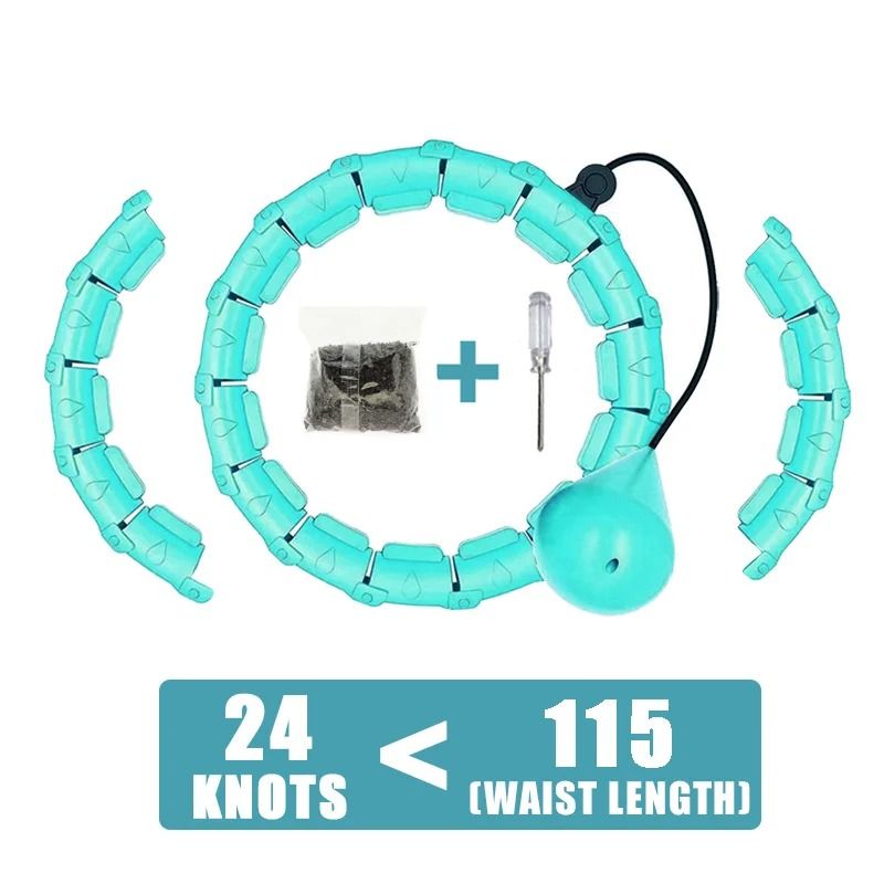 Weighted Fitness Circle Hoop with Adjustable Detachable Knots