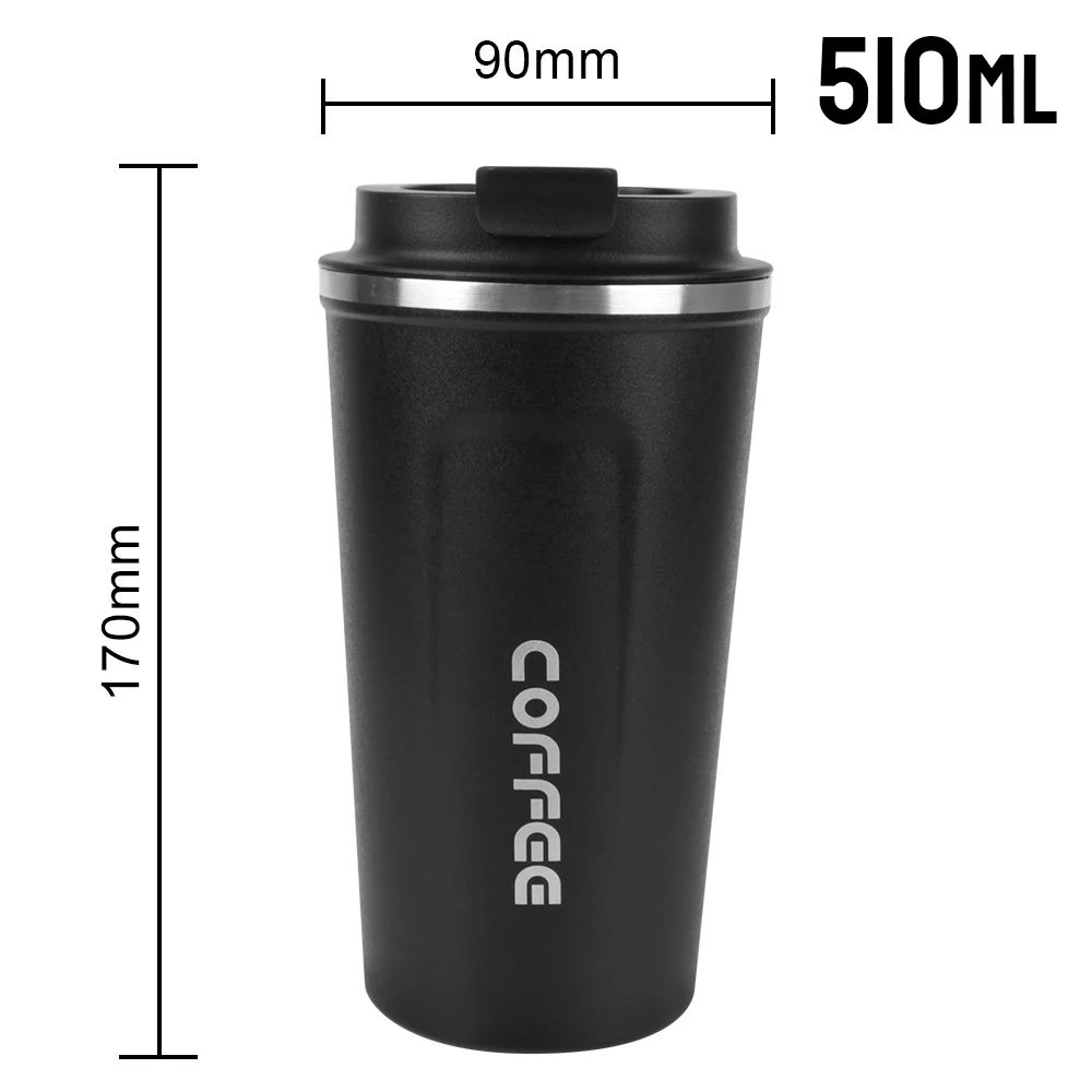 Thermo Cafe Double Wall Stainless Steel Travel Mug – Leakproof Coffee Thermos Cup